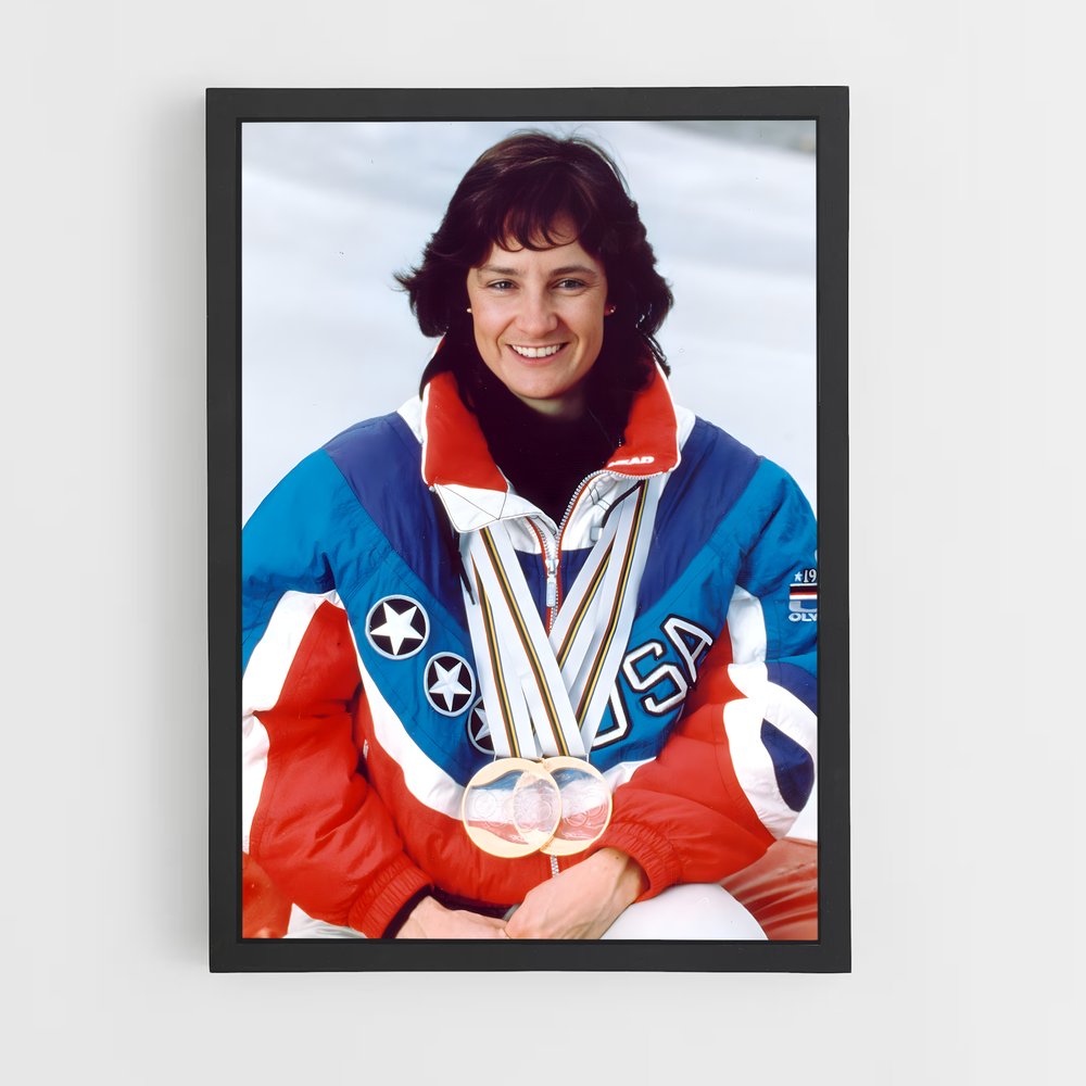 Poster Médaillée des Neiges – affiche Jeux Olympiques (vue 2)